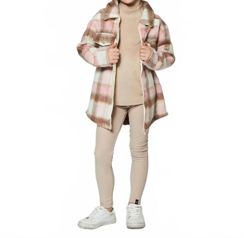 NEW DEUX PAR DEUX plaid pocket overshirt in pink